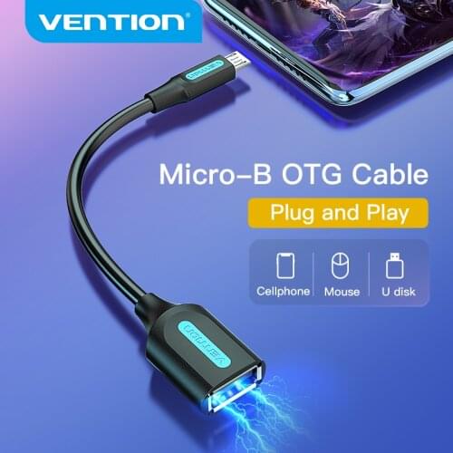Vention OTG Adapter Micro USB to USB 2.0 Converter OTG Cable for Android Samsung Galaxy Xiaomi Tablet Pc to Flash Mouse Keyboard