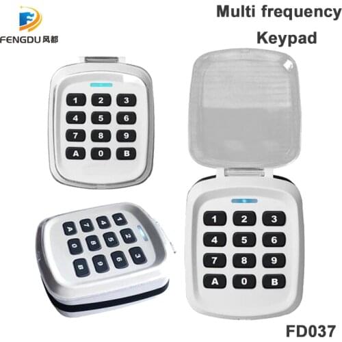 Waterproof 433Mhz Garage Door Wireless Keypad multi frequency for rolling code remote control duplicator