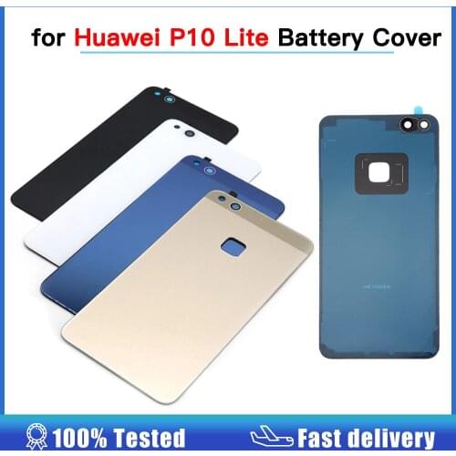 Back Cover for Huawei P10 Lite Battery Cover Housing Door Repair Glass with adhesive tape for 5.2" Huawei P10 Lite Replace