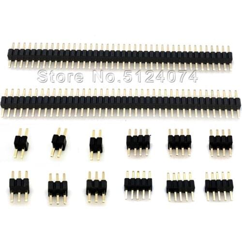 1.27mm Single row needle 1×2/3/4/5/6/7/8/9/10/12/15/20pin DIP high quality gold plating environmental protection