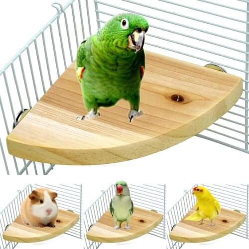 1pcs Wooden Bird Toy Platform Parrot Stand Birdcage Accessories Small Animals Hamster Lovebird Parrot Exercise Toy Pet Supplies