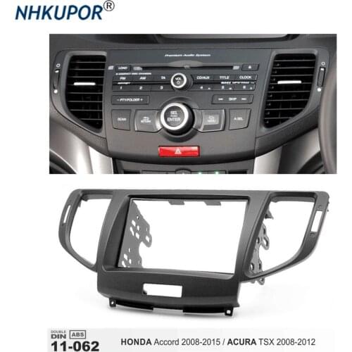 11-062 Car Radio Fascia For HONDA Accord 2007-2012 ACURA TSX 2008-2012 Stereo Refit Bezel Dash CD Trim Installation Frame Kit