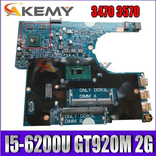14291-1 Mainboard For DELL Latitude 3470 3570 Laptop Motherboard With I5-6200U CPU GT920M 2G-GPU 100% Working CN-056VN2 056VN2