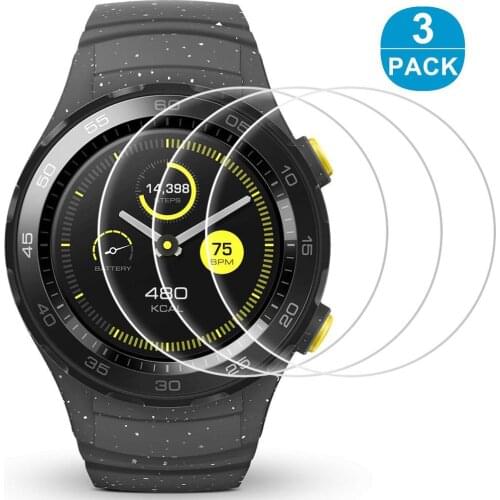 2020 Protective Film 3Pcs Tempered Glass HD Front Protective Film for Huawei Watch 2 Pro 46mm GT 2