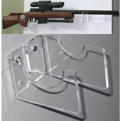 Acrylic Rifle Holder / Musket Brackets / Rifle Wall Mount Display / Gun Weapon / fighting stick Holder / Pair