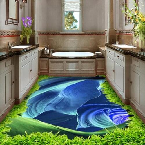 Beibehang Custom Floor Mural Wallpaper 3D Stereoscopic Abstract Art Painting PVC Self-adhesive Non-slip Waterproof Floor