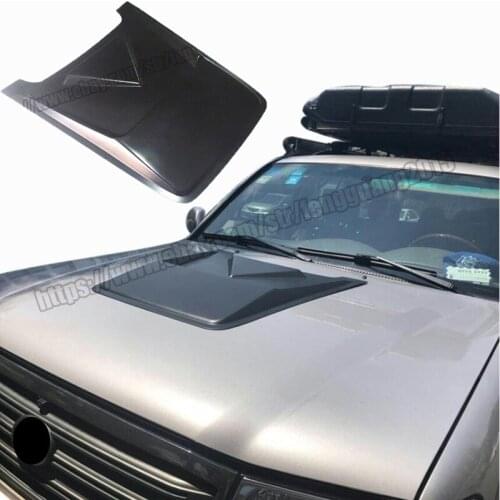 Bonnet Scoop Hood Cover Matte Black Trim Fit for Toyota LC80 4500 /LC100/LC200 1992-2020
