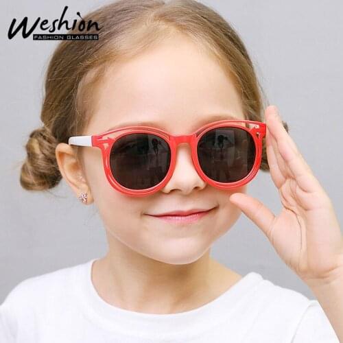 Kids Sunglasses Polarized Square Children Sun Glasses TR90 Flexible Frame Shades For Boys Girls With Case Anti Glare Filter 3-14