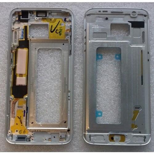 For Samsung Galaxy S7 edge SM-G935F Silver/Gray/Gold Color Middle Plate Frame with Small Parts