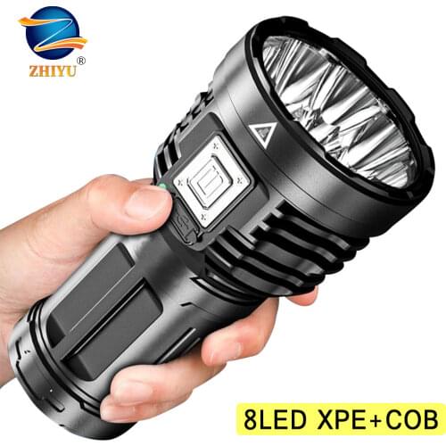 Powerful LED Flashlight Portable LED P500 Torch USB Rechargeable Searchlight Waterproof Spotlight for Fishing Light Lantern