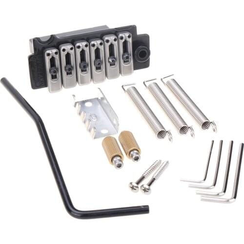 Wilkinson WVS50IIK 52.5mm 2Point Steel Saddle Tremolo Bridge with Full Steel Block for USA/Mexico/Japan/Korea Strat Guitar,Black
