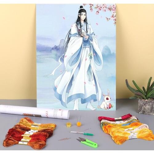 Mo Dao Zu Shi Printed Canvas 11CT Cross Stitch Embroidery Patterns DMC Threads Handiwork Craft Handmade Hobby For Wholesale