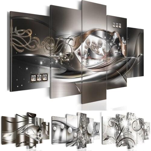 HUACAN 5D Diamond Painting 5pcs/set Flowers Full Drill Square sale Diamond Art Embroidery Multi-picture home decor