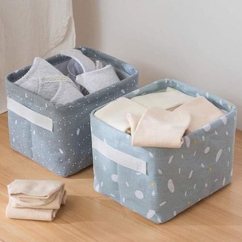 Cotton And Linen Cloth Art Storage Basket Desktop Debris Toy Storage Box Bathroom Cosmetics Storage Basket Household Supplies
