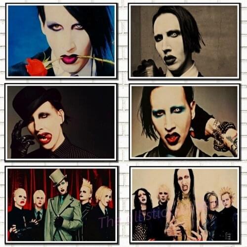 Marilyn Manson vintage theatrical poster kraft paper decorative painting wall sticker/6042