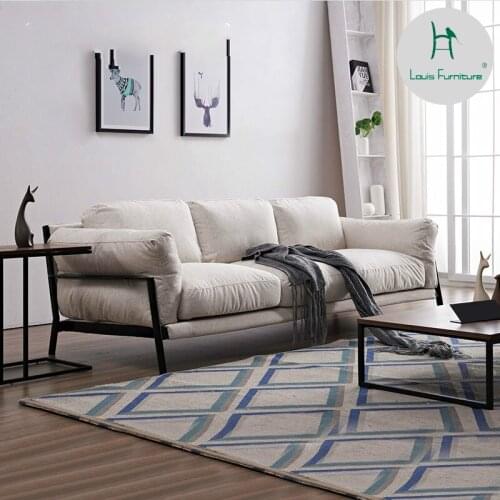 Louis Fashion Living Room Sofas Nordic Fabric Assembly