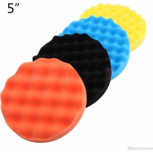 4Pcs 5 inch (125mm) Buffing Polishing Sponge Pad Kit For Car Polisher Buffer New F20 21 Dropshipping