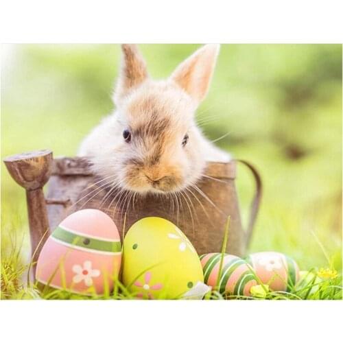 Diamond Painting Kits Rabbit Bunny Easters Egg Full Drill DIY Rhinestone Art Kits for Adults Craft Wall Decoration