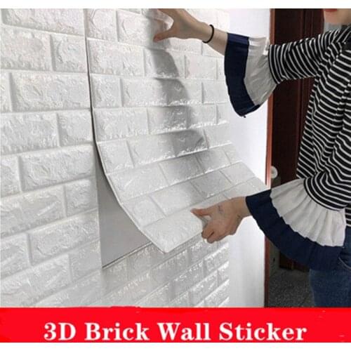 Wall Stickers Imitation Brick Bedroom Decoration Waterproof Self-Adhesive Wallpaper Living Room Kitchen Tv Background Wall