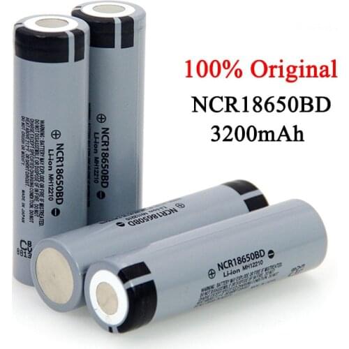 Original New NCR18650BD 3200mAh 18650 3.7V lithium Rechargeable battery 10A discharge for Flashlight