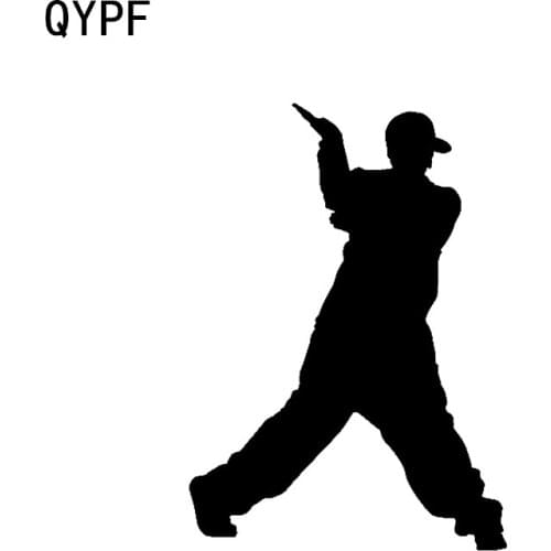 QYPF 10.4*14.5 Fashion Street Dancing Sports Decor Car Modelling Sticker Personalized Vinyl Reflective Silhouette C16-2223