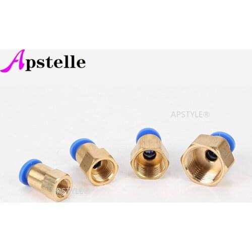 Air Pipe Fitting 10mm 12mm 8mm 6mm Hose Tube 1/8" 3/8" 1/2" BSP 1/4" Female Thread Brass Pneumatic Connector Quick Joint Fitting