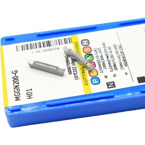 10pcs MGGN200 G H01 Carbide Insert Grooving Cutting Hard Alloy Blade for Aluminum CNC lather Tool turning tool