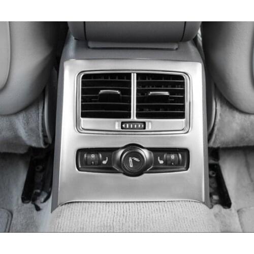 Rear Air Conditioning Vent Decorative Frame Trim For Audi A6 C6 2005-2011 Air Outlet Covers Stainless Steel Interior Accessories