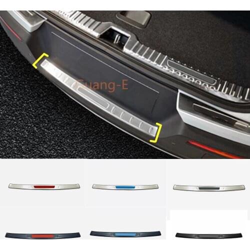 Car Body Outside Rear Bumper Trim Stainless Steel Scuff Trunk Lamp Pedal Panel Moulding Hoods For VOLVO XC40 2018 2019 2020