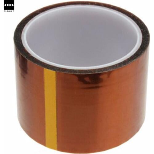 1PC New 50mm x100ft One-side Self-adhesive High Temperature Heat Resistant Polyimide Tape For BGA PCB SMT Soldering Shielding