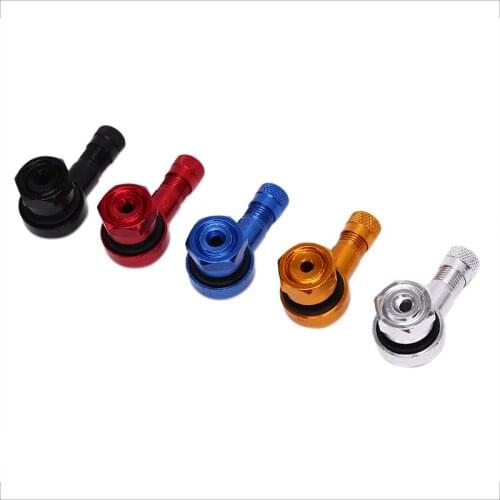 2Pcs 90 Degree Angle CNC Aluminum Valve Stem Motorcycle Wheel Tire Tubeless Valve Stems for 10mm 11.3mm Rim Wheel Parts