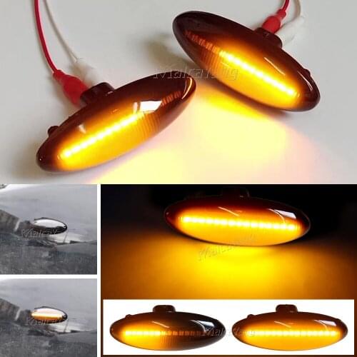 2 pieces For Toyota Yaris COROLLA Auris Mk1 E15 RAV4 Mk3 Dynamic Led Turn Signal Side Marker Lights Sequential Blinker Lamps