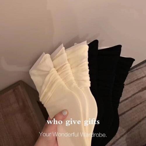 Velvet Socks Womens Tube Socks Korea Candy Color Pile Socks Japanese Ins Tide Summer Thin Stockings Breathable Casual Socks