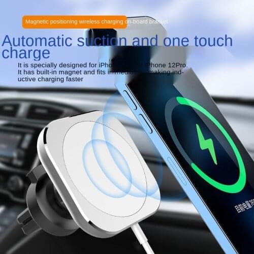 Magsafe 15W wireless charger car phone holder for iphone 12 12 Mini 12 Pro/Max Samsung S10 S9 S8 magnetic fast wireless charging