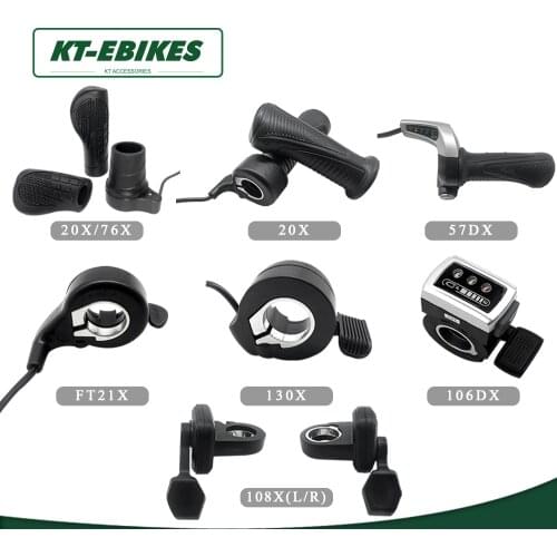 Electric Bicycle Thumb Throttle ebike Whole Throttle Half Twist Throttle Handle With Battery Indicator Lock with Power Switch