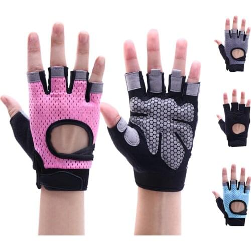 Coolfit Breathable Fitness Gloves Weight Lifting For Heavy Exercise Sport Gym Gloves Women Body Building Non-Slip Half Finger