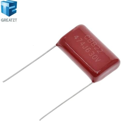 GREATZT 10PCS 630V474J 0.47UF 470NF Pitch 20MM 630V 474 CBB Polypropylene film capacitor