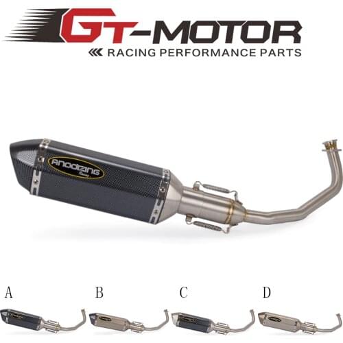 GT Motor - Exhaust System Muffler Link Pipe Slip-On With DB Killer Silencer For Honda PCX125 PCX150 PCX 125 150 2012-2016