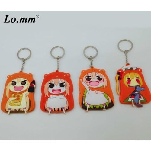 Himouto! Umaru-chan cos double pvc keychain Japanese Anime orange Doma Umaru key chian keyring man women kids Llavero porte clef