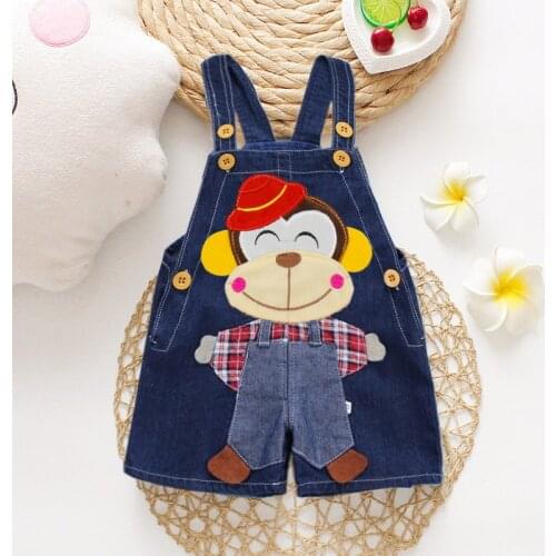 IENENS Kids Baby Jumper Boys Girls Clothes Pants Denim Shorts Jeans Overalls Toddler Infant Jumpsuits Clothing Trousers