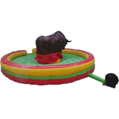 Interesting bullfighting machine combination, mechanical bull sport