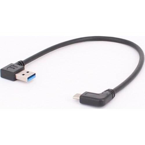 5pcs/lot 90 Degree USB C Cable USB 3.0 A to USB Type C Left / Right Angle Data Sync & Charge Cord USB-C Converter Adapter angled