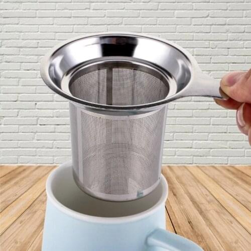 Coffee filter funnel grid coffee leak tea leak filter with handle mesh leak 304 stainless steel