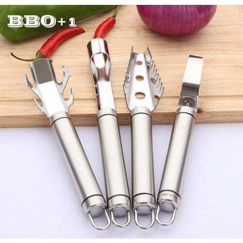 1pcs Stainless Steel Kitchen Utensils Vegetables Fruits Tools Sets Cutter Fish Scale Knife Disc Folder Tools Cooking Accessorie
