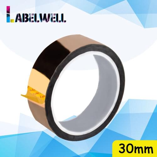 Labelwell Polyimide Adhesive Insulating Adhesive Tape 3D Printing Board Protection 30mm*33m High Temperature Heat BGA Tape