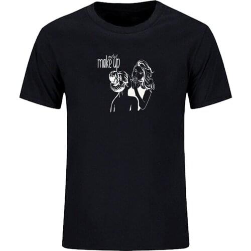 Summer casual printing creativity with makeup artist design funny short sleeve t-shirt mens T-shirt