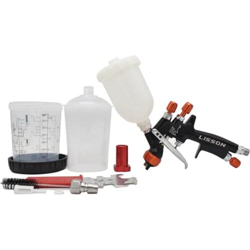 LISSON mini spray gun 1.2mm 250ml cup 400cc Paint mixing cup Spray gun accessories repair tool Suitable for Car truck painting