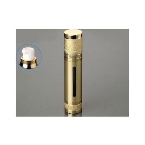 Hot 50ML gold body airless bottle plastic lotion bottle with airless pump gold LID can used for Cosmetic Packaging