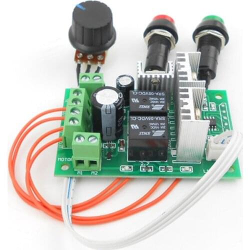 DC Motor Speed Controller Adjustable Potentiometer 6V 12V 24V 10A Push Rod Stepless Controller Forward Reverse Rotation PLC 0-5V