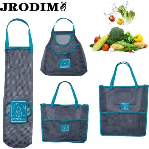4 Style Kitchen Storage Net Bag Vegetable Onion Potato Storage Hanging Bags Hollow Breathable Mesh Bag Kitchen Fruit Storage Bag